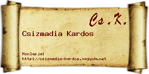 Csizmadia Kardos névjegykártya
